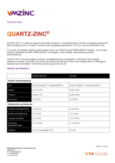 Tekniske data - QUARTZ-ZINC